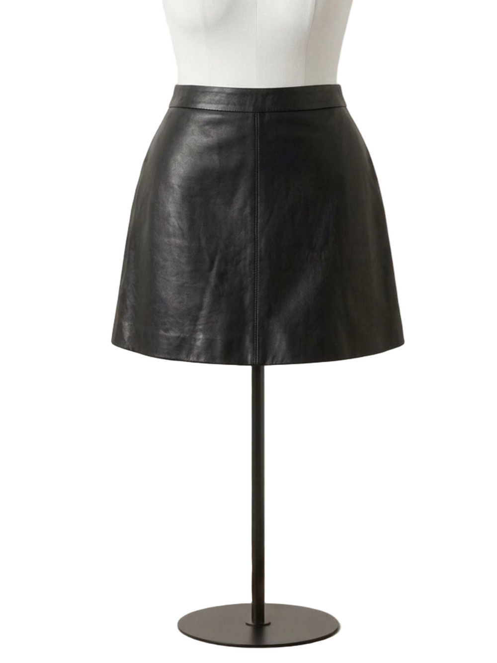 J. Crew Factory Black Faux Leather Mini Skirt Plus Size 24
